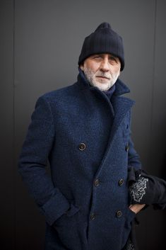 Gentleman Mode, Blazer Tweed, Navy Pea Coat, Older Man, Mens Fashion Rugged, Rugged Style, Winter Outfits Men, Sharp Dressed Man, Wool Turtleneck