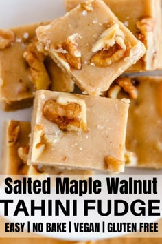 maple walnut fudge recipe made with simple ingredients and no bake, it's easy to make