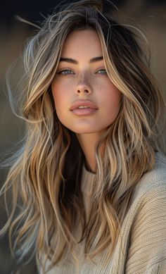 Best Hair Color Green Eyes, Blonde To Burnett, Women Haircuts 2024, Best Hair Color For Green Eyes Fair Skin, Light Brown Hair Bangs, Balayage With Curtain Bangs, Light Brown Medium Length Hair, Alex Hall Hair, Fall Blonde Hair Color