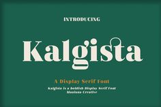 a green background with the word kalgita written in white