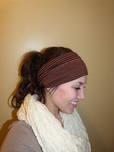 Wide Headbands Diy, Boho Bandeau, Headband Wrap, Tshirt Headband