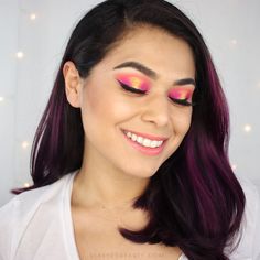 Bright Cut Crease Makeup using BH Cosmetics Take Me Back to Brazil Palette | Pink & Yellow Halo Eye | Slashed Beauty Full Makeup Tutorial, Summer Eyeshadow, Prom Makeup Tutorial, Hogwarts Life, Cut Crease Tutorial, Crease Makeup, Cut Crease Eye, Yellow Eyeshadow, Problem Skin