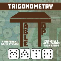 an info poster showing the different types of dices