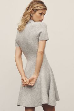 Rent Collared Knit Mini Dress from Nuuly. Pick 6 items for $98/month. Free shipping + returns. Mini Tunic Dress, Types Of Women, Short Sleeve Pullover, Knit Mini Dress, Australian Fashion, 50 Fashion, Fashion Labels, Gray Dress, Classic Shirt