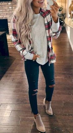 7 Classy Fall Outfits, Mode Tips, Flannel Outfits, Trendy Outfits Winter, School Looks, Fall Fashion Trends