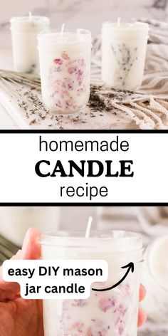 the homemade candle recipe is easy to make and uses only 3 ingredients it's so delicious