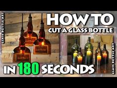 Cut Bottles, Glass Bottle Art, Bottles Decoration Diy, Patio Lanterns, Bottles Diy