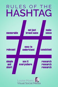 the rules of the hashtag poster for social media, with an image of people's names