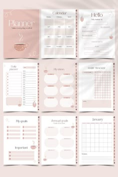 Editable in Canva / digital and printable version / template + PDF / Hyperlink Daily Planner Template Ideas, Journal Planner Templates, Pdf Template Design, 2025 Planner Template, Digital Planner Inspiration, 3 Month Planner, Planer Design, Planer 2024