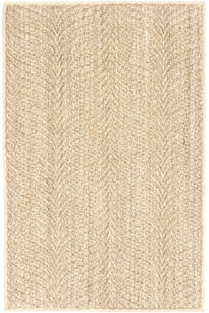 an area rug made out of jute and woven in neutral colors on a white background