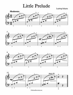 the sheet music for little prelude