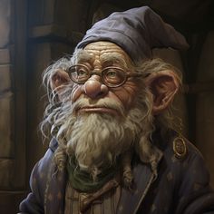 an old man with glasses and a hat is looking at something in front of him