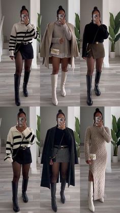 All Brown Fall Outfit, Cute Outfits Autumn Fall Clothes, Stylish Outfits Fall 2024, Cream Boots Outfit Fall, Fall Boots Outfit Black Women, Swag Winter Outfits, Trendy Fall Shoes 2024, Trendy Fall Shoes For Women, London Aesthetic Outfits Fall