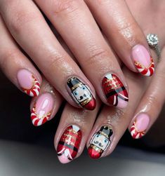 45+ Festive Nutcracker Nails Designs Pink Nutcracker Nails, Nutcracker Nails Designs, Nutcracker Nail Art, Nutcracker Nails, Navidad Nails, Christmas Nail Art Ideas, Christmas Nail Ideas, Santa Nails, Witch Nails