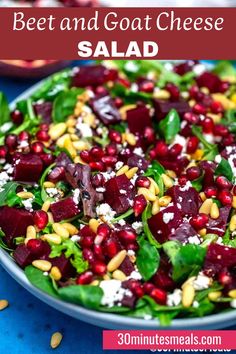 Beet and goat cheese salad is a vibrant and flavorful dish that combines the earthiness of roasted or boiled beets with the creamy tang of goat cheese.