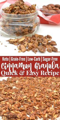 granola and easy recipe for keto grain free low - carb sugar - free granola