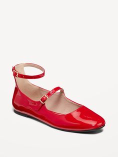 Red Flats Outfit, Navy Ballet Flats, Leather Mary Jane Flats, Wardrobe Wishlist, Red Flats, Fall Clothing, Mary Jane Flats, Leather Mary Janes, Pinterest Fashion