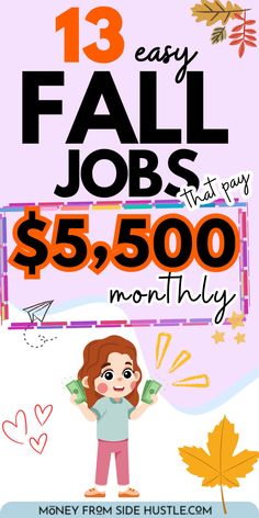 Extra Income Ideas That Are Perfect for Fall Jobs Without A Degree, Fall Sides, Yard Cleanup, Breaking Up With Someone, Survey Sites That Pay, Apps That Pay, Proofreading Jobs, Jobs For Teachers, Story People