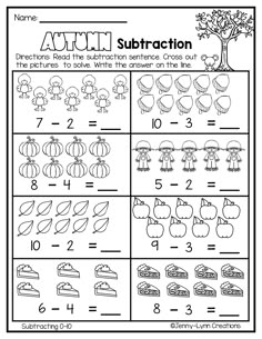 the worksheet for addition to subtraction is shown in black and white