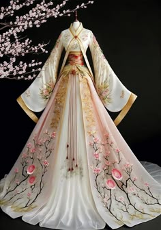 Asian Gowns, Fall Outfits Pinterest, Hanfu Dress, Old Fashion Dresses, Fantasy Clothes, Fantasy Outfits, Fantasy Dresses