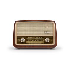 an old fashioned radio sitting on top of a table