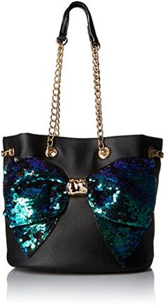 Betsey Johnson Bow-Lesque Drawstring, Black Betsey Johnson https://www.amazon.com/dp/B01KUYY9ZM/ref=cm_sw_r_pi_dp_x_ZeCwybPKMZ80J Fox Bag, Bow Purse, Pink Tote Bags, Favorite Handbags, Girly Accessories, Pink Tote