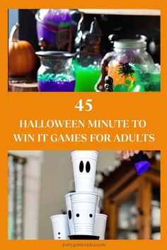 halloween minute to win it's games for adults with these fun and easy activities