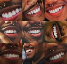 Guys Ear Piercings, Mens Fashion Retro, Pretty Teeth, Veneers Teeth, Beautiful Teeth, Light Skin Men, Straight Teeth, Perfect Teeth, Drawing People Faces