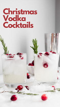 Christmas Vodka Cocktails Oregon Christmas, Coastal Food, Ginger Lemonade, Rosemary Simple Syrup, Christmas Cocktail Party, Mistletoe Kiss, Holiday Drink