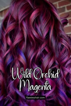 Wild Orchid Magenta Orchid Hair Color, Magenta Hair Colors, Holographic Hair, Wild Hair Color, Plum Hair, Peekaboo Hair, Cute Hair Colors, Gorgeous Hair Color