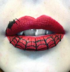 Halloween Lips, Halloween Make-up Looks, Holloween Makeup, Cute Halloween Makeup, Halloween Beauty, Cool Halloween Makeup, Halloween Makeup Inspiration