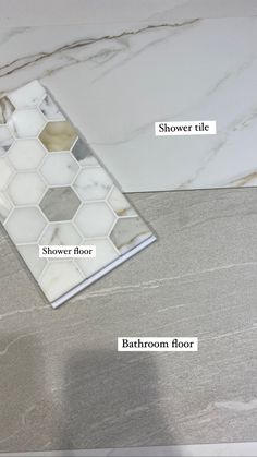 the different types of marbles and flooring in a kitchen with text overlay