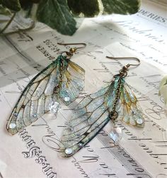 Plastic Fou, Bijoux Art Nouveau, Wing Jewelry, Magical Jewelry, The Ivy, Dope Jewelry, Funky Jewelry, Wing Earrings, Fantasy Jewelry