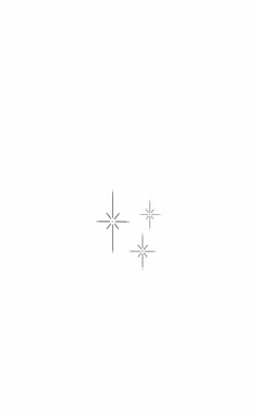 three crosses are drawn in the shape of snowflakes