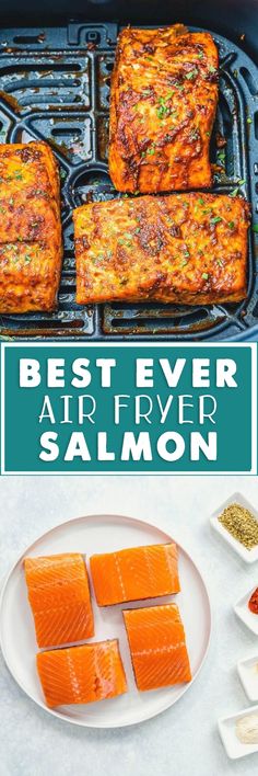 the best ever air fryer salmon recipe is easy to make and tastes just as good as it looks