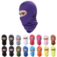 various colors of face coverings with different styles and shapes to choose from, including one for