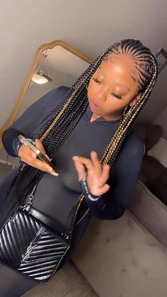 Braids | Hair accessories for women, Braid designs, Girls hairstyles braids Braids Hair Accessories, Feed In Braids, Braids Cornrows, Cute Box Braids, Braids For Black, Braided Hairstyles For Black Women Cornrows