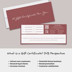 two red and white gift certificates with the words what is a gift certificate?