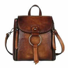 Women Genuine Cow Leather Backpack   Description: Size S:L22xW13xH24cm(8.7''x5.1''x9.4'') Material:Genuine Cow Leather Weight:1000g Payment We accept paypal only. How to pay:  We will email to your eBay registered email address  after you winning the item. There is a link to direct  you a secured checkout page. You should confirm your  purchase and provide your shipping address there. (Normally, we ship the item  according to your address in eBay. ) At the  last step of the checkout page, you wi Bags Style, Leather Rucksack, Rucksack Backpack, Brown Leather Bag, Backpack Travel Bag, Retro Women, Leather Travel, Mode Vintage, Leather Accessories