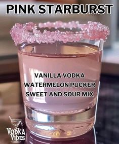 Starburst Cocktail, Alcholic Drinks, Liquor Recipes, Pink Starburst