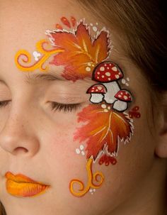 Autumn Face Painting, Face Painting Images, Carnaval Make-up, Face Painting For Kids, Festival Face Paint, Adult Face Painting, Christmas Face Painting, Girl Face Painting, Make Carnaval