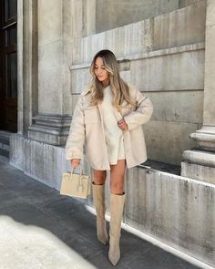 Cream Boots Outfit, Fall Date Night Outfits, Work Outfits Frauen, Fall Date Night, Winter Mode Outfits, Date Night Outfits, Looks Country, Trendy Fall, Mode Inspo