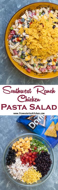 southwest ranch cracker pasta salad is an easy and delicious side dish for any party