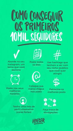 a green poster with the words como conseguir os primeros, 10ml segurdores