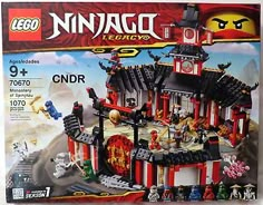 the lego ninja's castle set is in its box with instructions to build it