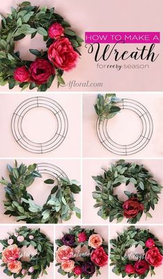 how to make a wreath for every season - step by step instructions on how to make it