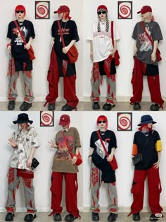 Red Clothes Aesthetic, Colorful Y2k Outfits, Y2k Red Outfit, Red Y2k Outfit, Colorful Streetwear, Y2k Christmas, Art Outfit, Finding Inspiration, Concept Clothing