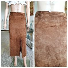 "womens skirt real Leather skirt womens Long skirt brown skirt Vintage brown Leather skirt suede Skirt Rock Skirt M height of the woman in the photo - 180 cm Please refer to photos for details of condition. Condition: very good vintage Measurements: Length: 84 cm/33 \" Waist 77 cm/30.3\" Hips: 94 cm/37\" Size M note The color on the pictures may vary due to monitor settings and light reflections. Ready to ship Please do not hesitate to contact with me for any questions. Thank you for shopping to Fitted Suede Skirt For Fall, Vintage Brown Skirt, Fall Fitted Suede Skirt, Cheap Brown Vintage Skirt, Vintage Brown Flowy Skirt, Vintage Knee-length Brown Skirt, Vintage Brown Lined Mini Skirt, Broomstick Skirt, Womens Long Skirt