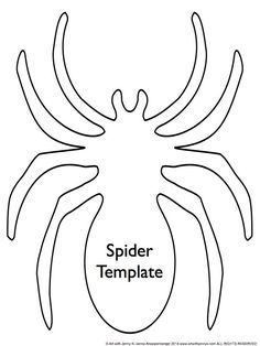 the spider template is shown in black and white