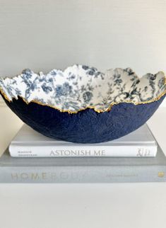 TM Olson Collection - Decorative Objects and Art | Wescover Paper Mache Bowls Design, Paper Mache Table, Beads Ornaments, Paper Mache Projects, Toile Design, Sabi Style, Paper Mache Bowls, Blue Exterior, Floral Toile